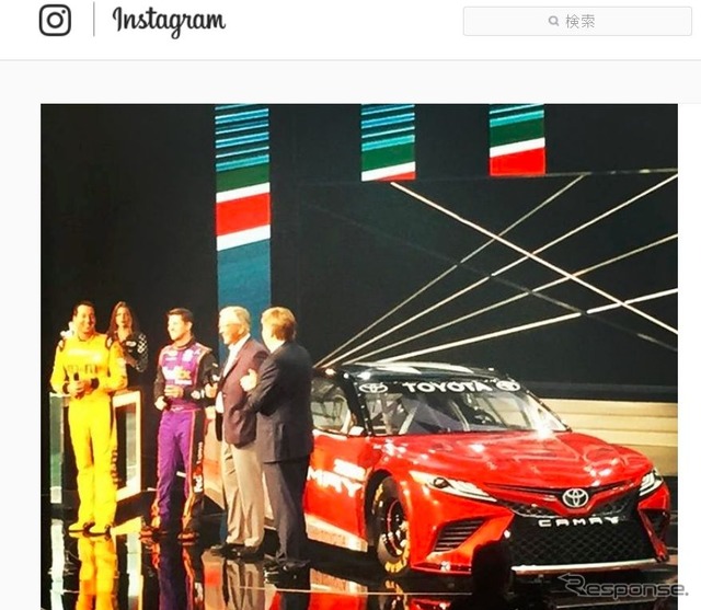 luke_hewa_dennyhamlinfan101氏がインスタグラムで公開している次期カムリのNASCARマシン