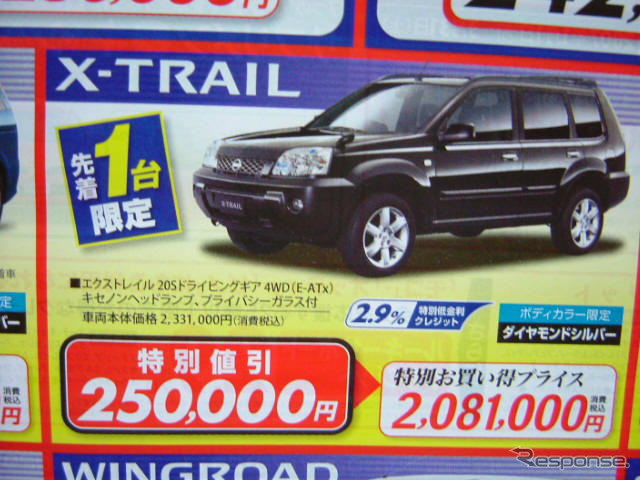 【新車値引き情報】SUV、RV、ステーションワゴン、元気