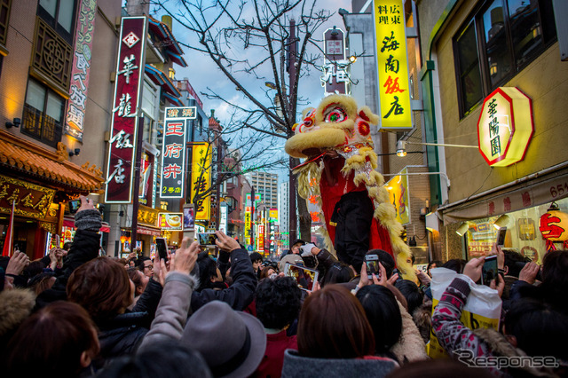 旧正月を祝う横浜中華街（資料画像）