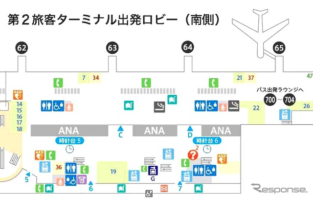 実証実験場所：羽田空港国内線第2旅客ターミナル南側出発ロビー（予定）