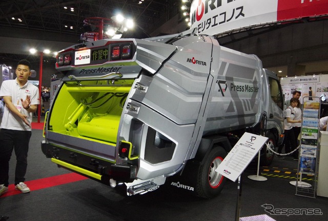 モリタの小型プレス式塵芥収集車プレスマスター（NEW環境展16）