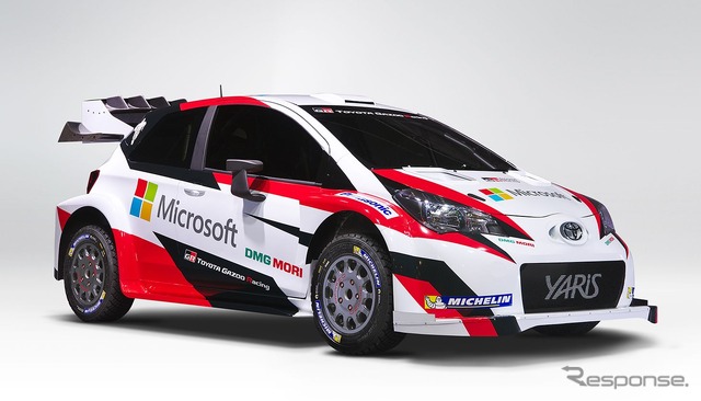 トヨタ ヤリス WRC テストカー（マイクロソフトのロゴ入り）