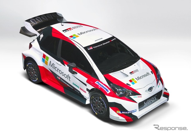 トヨタ ヤリス WRC テストカー（マイクロソフトのロゴ入り）