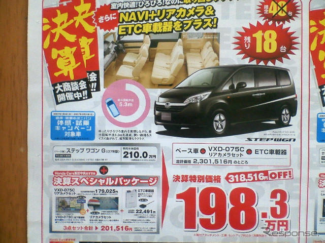 売り切れ御免---新車値引き情報 明日はミニバンを買うのだ