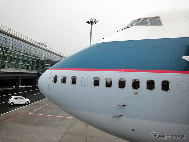 キャセイパシフィック航空B747旅客機の最終運航(羽田→香港、10月1日)を担った登録記号B-HUJ機