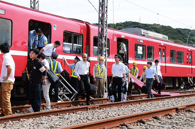 鉄道事故復旧訓練(京急ファインテック久里浜事業所、10月4日)
