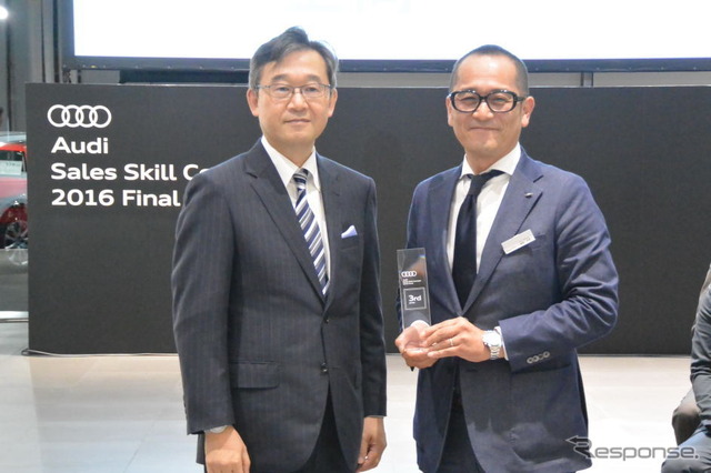 3位のアウディ高松の福家正尚さん(右)