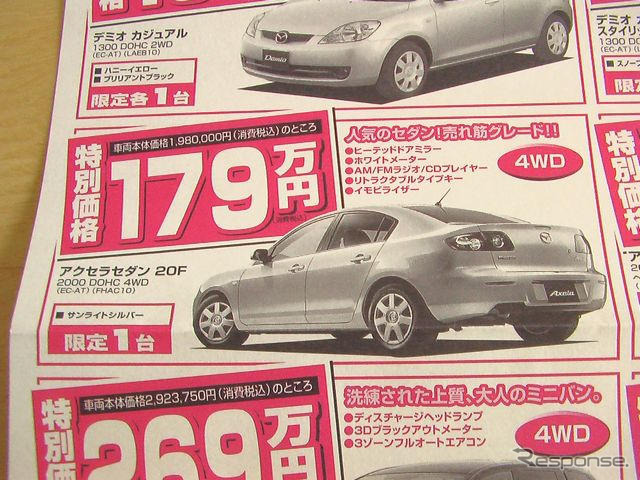 【新車値引き情報】明日はこのプライスでこの新車を購入できる!!