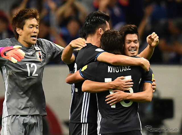 日本勝利、サッカーW杯アジア最終予選　(c) Getty Images