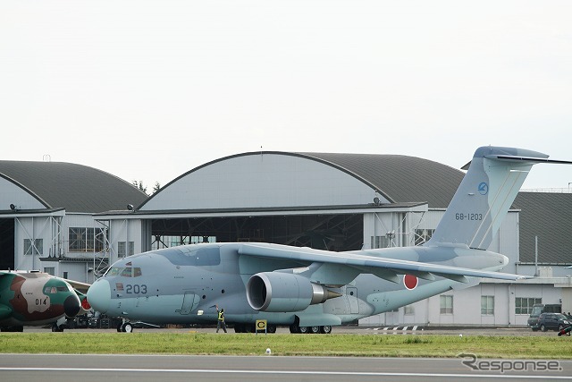 XC-2は前日午前に飛来、行事が終了した夕方には岐阜基地へ戻るというスケジュール。