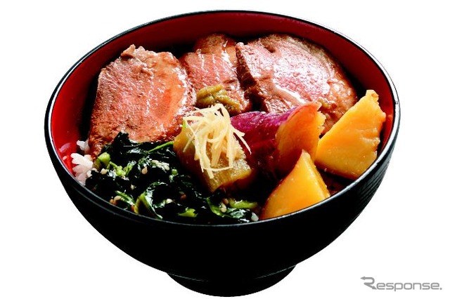 02 華祭 鴨肉とさつま芋のほっこり丼(ミニうどん付)