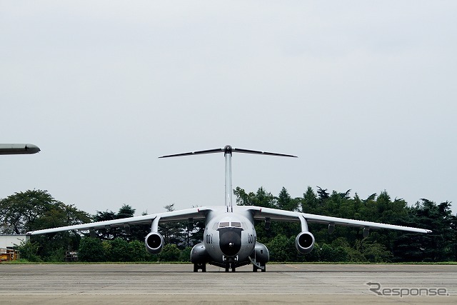 XC-2のチェイス（追跡）機として使われていた。当日はXC-2の量産型とともに一足早く帰投。