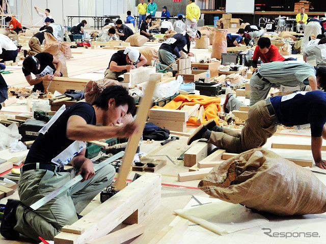 技能五輪全国大会(10月21~24日) 「建築大工」競技
