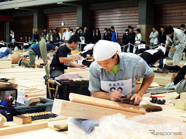 技能五輪全国大会(10月21~24日) 「建築大工」競技