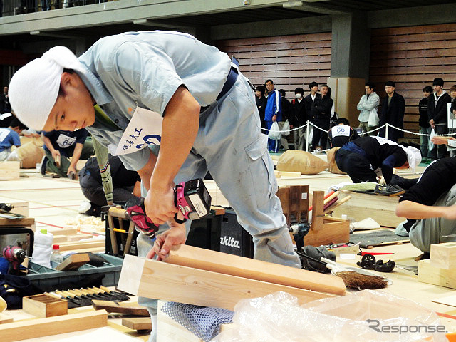 技能五輪全国大会(10月21~24日) 「建築大工」競技