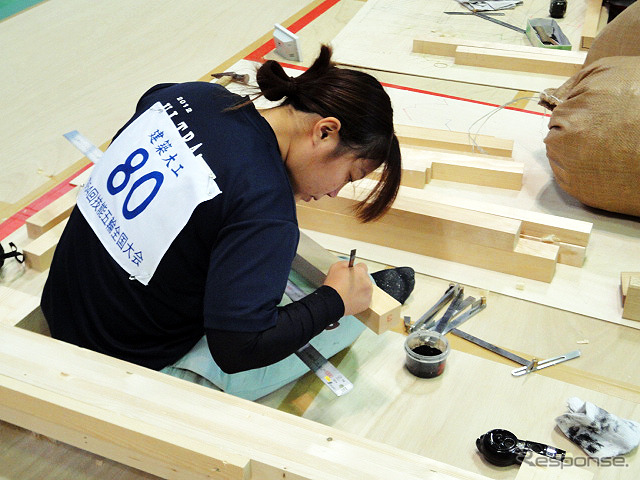 技能五輪全国大会(10月21~24日) 「建築大工」競技