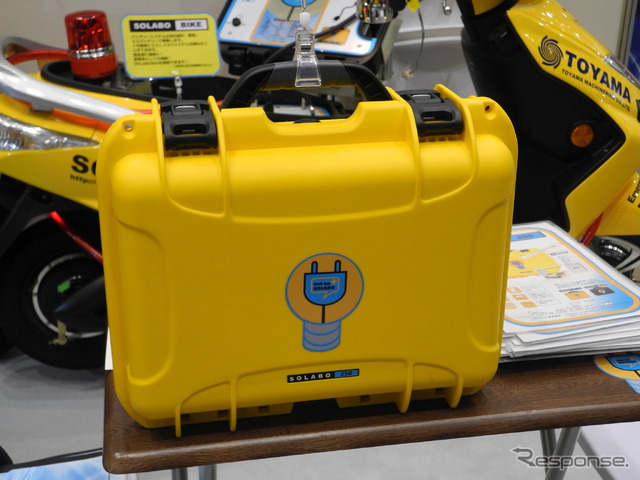 トヤマキカイが開発・販売する蓄電池「SOLABO」