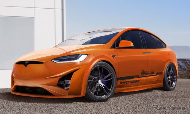 トーヨータイヤがカスタマイズしたテスラモデルX
