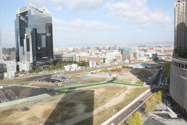 更地になった梅田貨物駅跡。「うめきた2期」として開発が行われる。