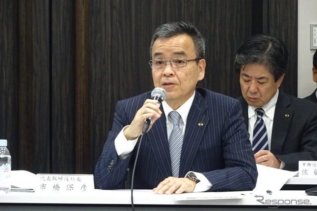 日野自動車の市橋社長 《撮影 池原照雄》