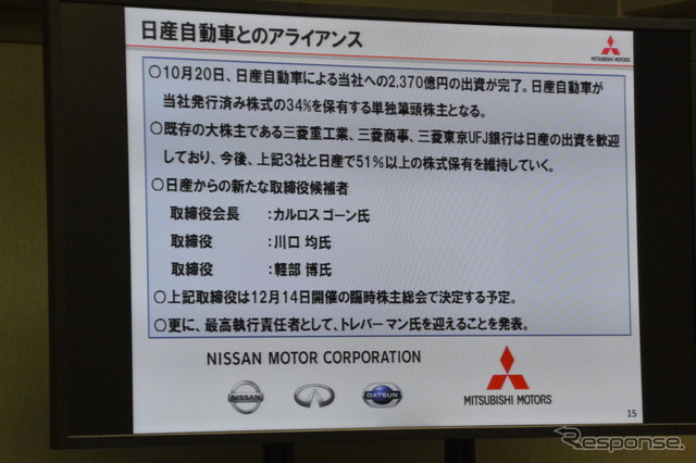 三菱自動車 決算会見