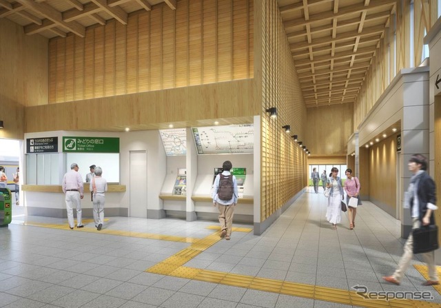 新しい銚子駅のイメージ。内装は「醤油蔵」のイメージでデザインされる。