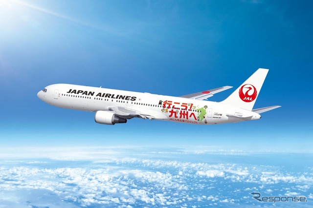 九州各県のキャラクターを配した特別塗装機「行こう!九州へ」JET(イメージ)