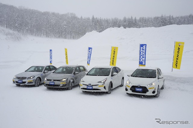 ダンロップ ウインターマックス02 氷上＆雪上試乗