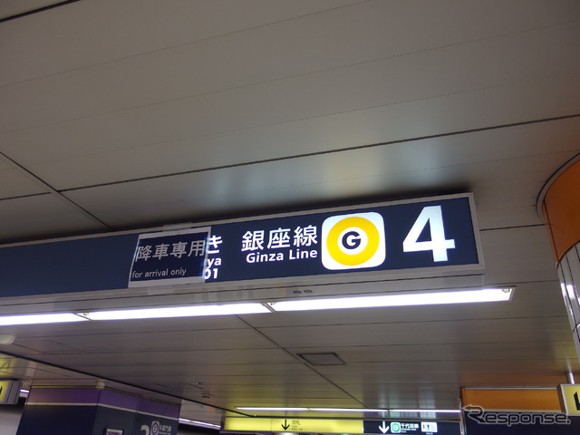 銀座線表参道駅（許可を得て撮影）
