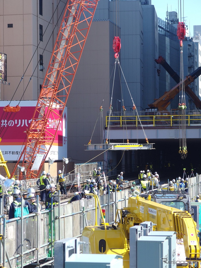 銀座線渋谷駅工事（11月5日、報道見学会）