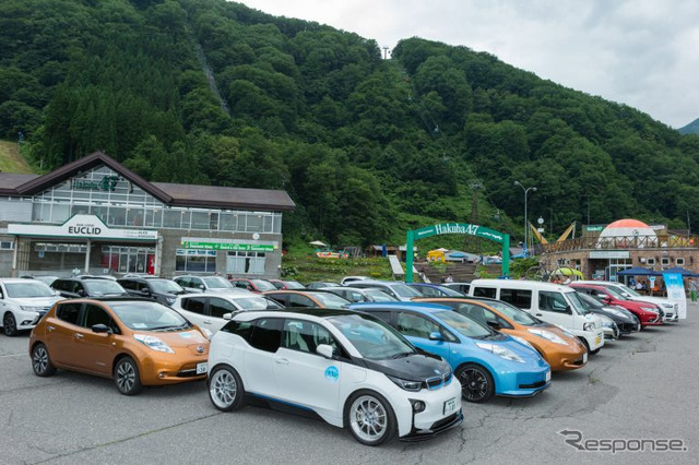 ジャパンEVラリー 2016で白馬にゴールしたEV・PHV（参考画像）