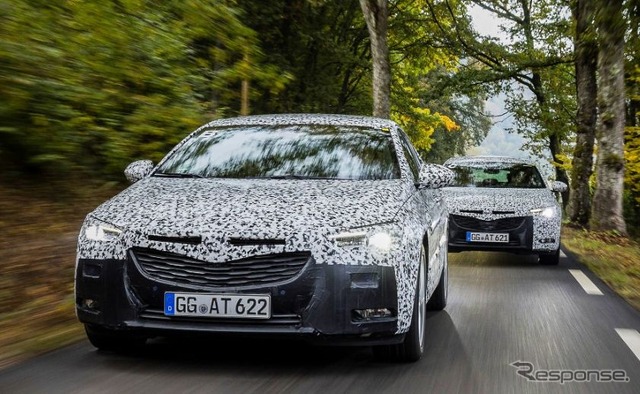 オペル インシグニア次期型の開発プロトタイプ車