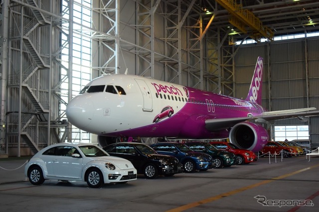 Volkswagen × Peach ラッピング機体