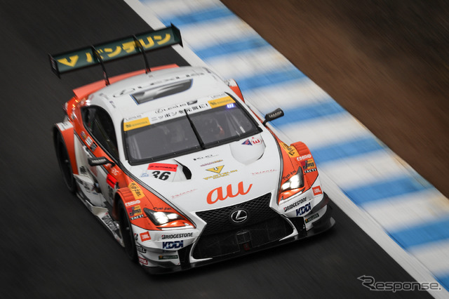 公式練習日の午後セッション、GT500のトップタイムだった#36 レクサスRC F。