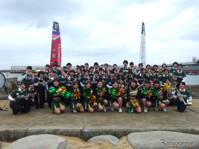 レース会場すぐそばの西南学院大学がプレゼンテーション(写真はステージ後)
