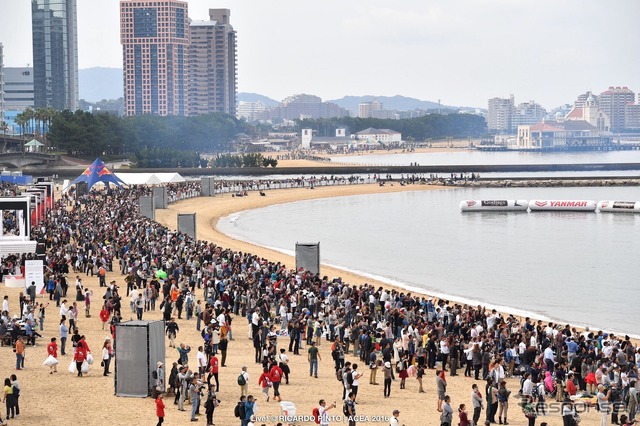 福岡大会地行浜観戦エリア(11月20日)
