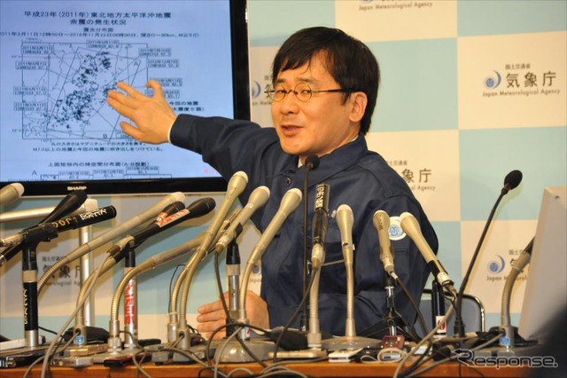 気象庁 地震火山部管理課・中村浩二地震情報企画官(22日・大手町)