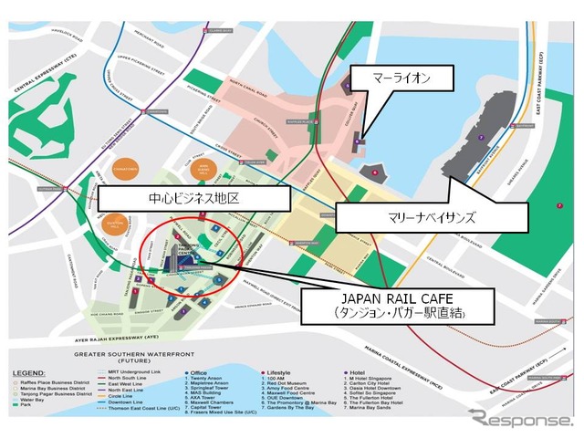 「JAPAN RAIL CAFE」店舗位置