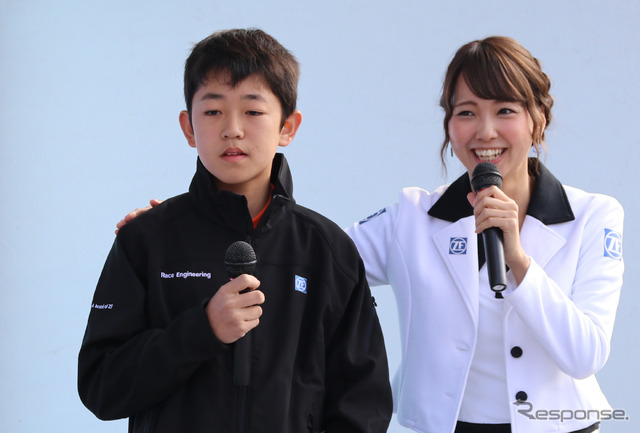 中学生の高野くんが、SUPER GTもてぎ戦で「ZF モータースポーツ・アンバサダー」に挑戦。