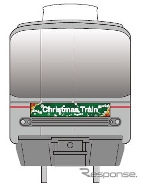 「クリスマストレイン2016」のイメージ（先頭）。名古屋本線などで運行されている。