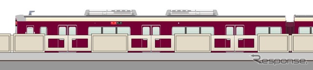 阪急が十三駅に設置するホームドアのイメージ。2019年春頃までの設置を目指す。