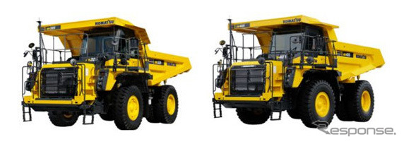 コマツ HD325-8(左)とHD405-8