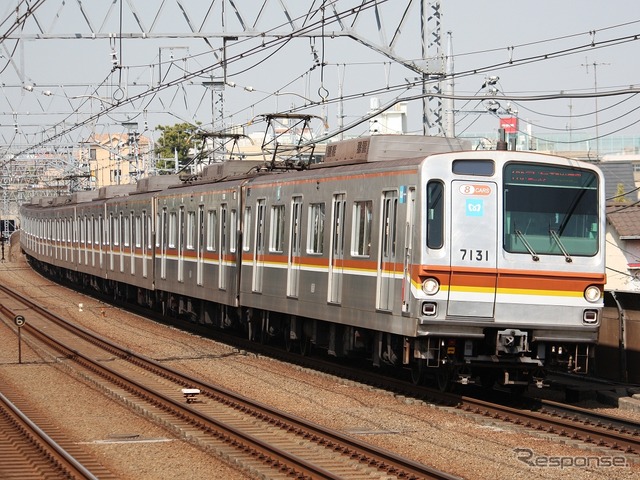 東京メトロの7000系。有楽町線と副都心線のほか、東急線などにも乗り入れている。