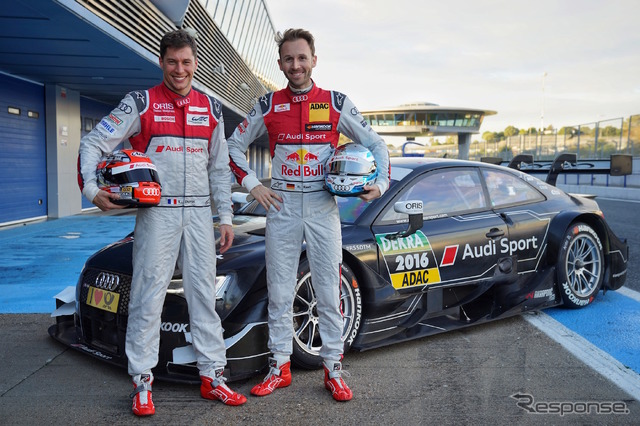 来季のDTMアウディ陣営入りが決まったロイック・デュバル(左)とレネ・ラスト(右)。