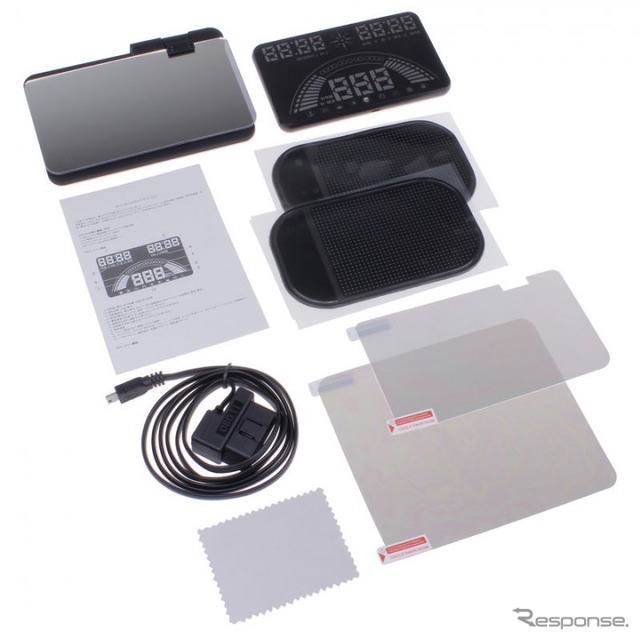 OBD II&GPS対応車載スタンド付ヘッドアップディスプレイ