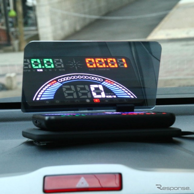 OBD II&GPS対応車載スタンド付ヘッドアップディスプレイ