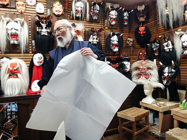 石見神楽面 柿田面工房 で粘土と和紙による面づくりも見てみたい