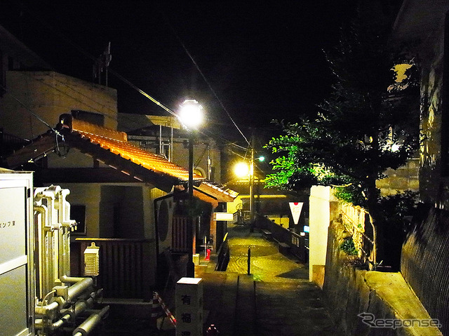 有福温泉の夜。山間の古湯はひっそりと……