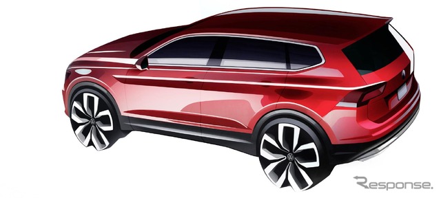 VW ティグアン オールスペースの予告スケッチ