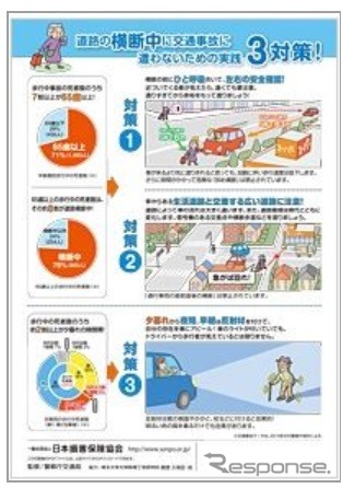 高齢者の交通事故注意喚起チラシ